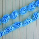 Small Organza Roses Ribbon - Sky Blue